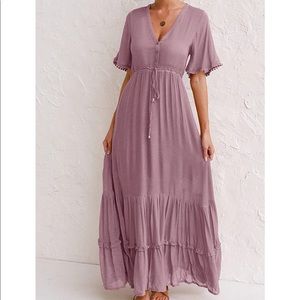 Amazon blush Pink MIDI dress! Sz L NWT